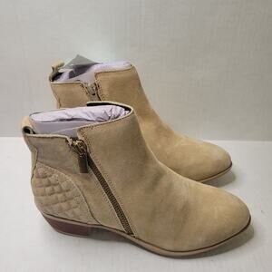 Diba Lucy Carmel Western Casual Feminine Suede Ankle Boot Booties Size 6